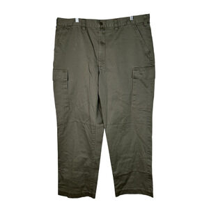 NEW! Eddie Bauer Men's 40x32 Cargo Hiking Pants 100% Cotton Army Green